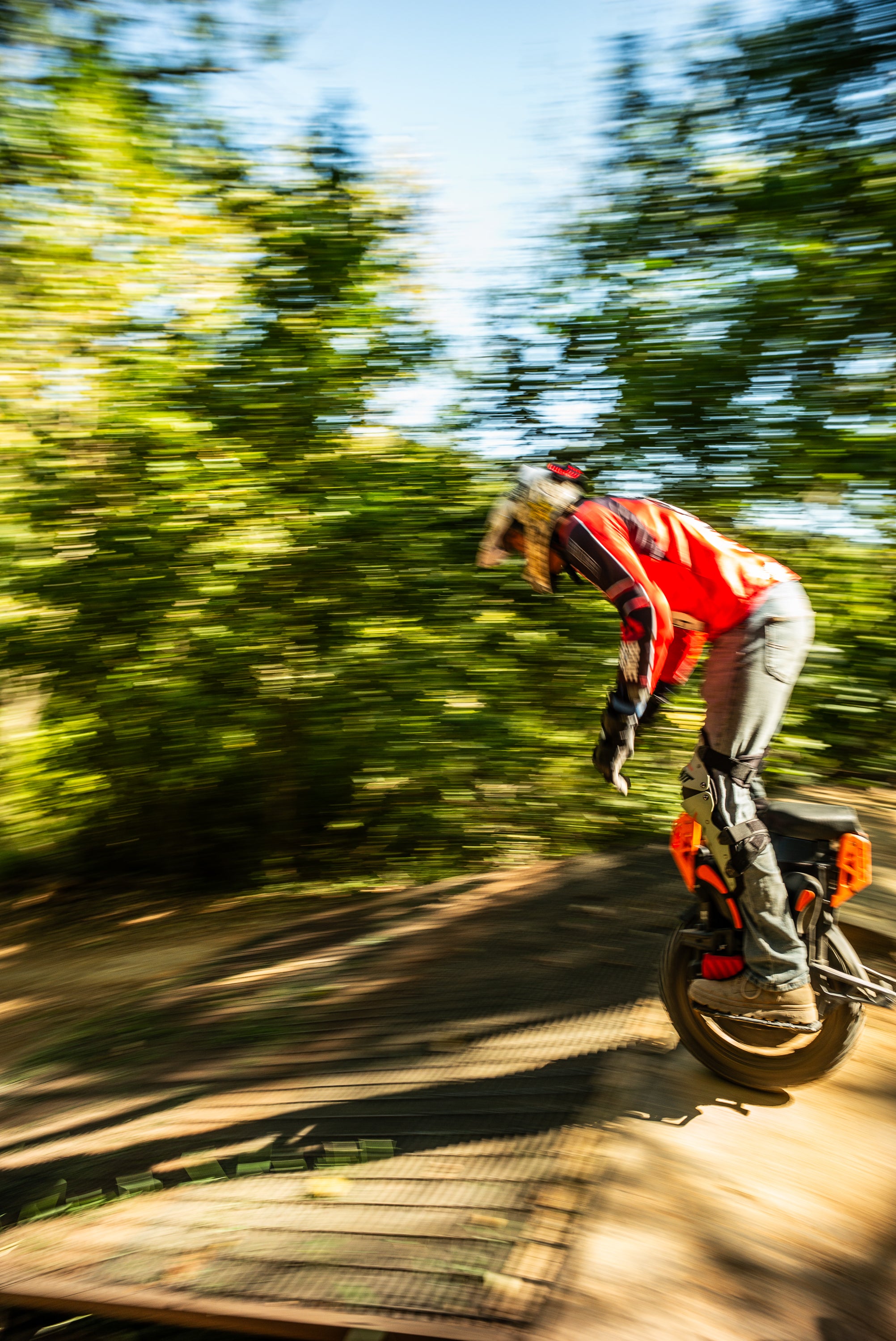 An EUC Racer at 2025 Amped Electric Games