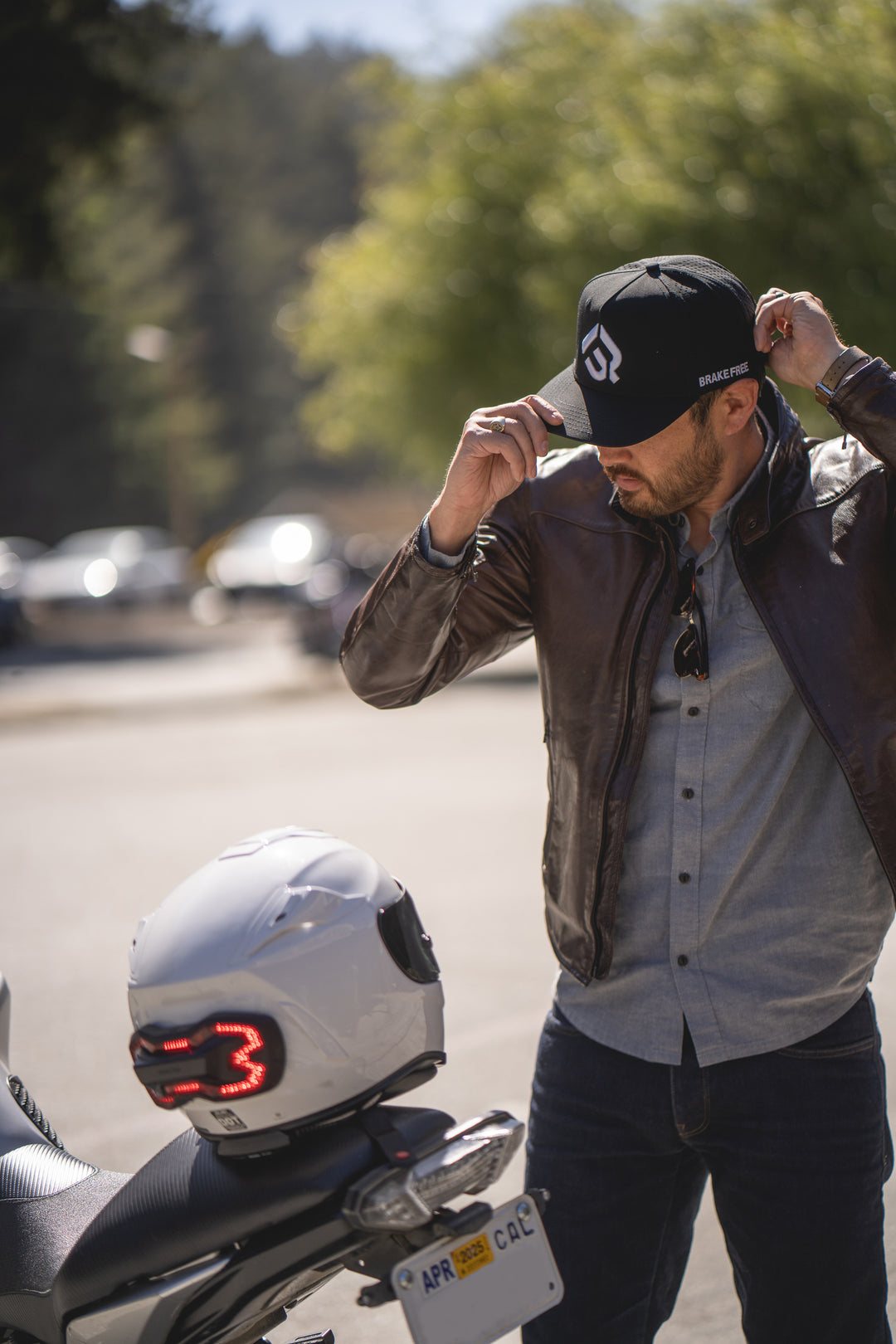 Brake Free Hat - White Stitching