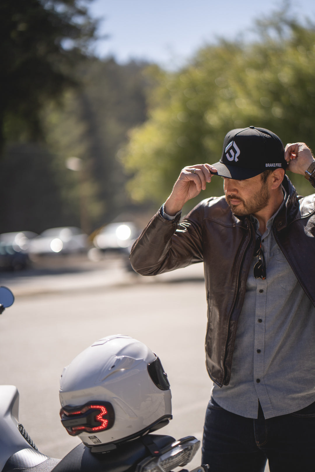 Brake Free Hat - White Stitching