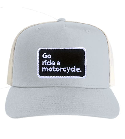 "Go ride a motorcycle" Mesh Contrast Trucker Hat