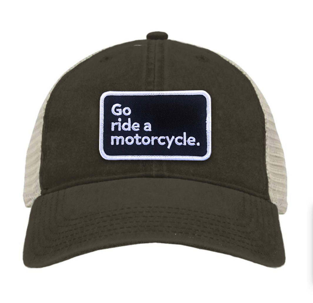 "Go ride a motorcycle" Pigment-Dyed Trucker Hat