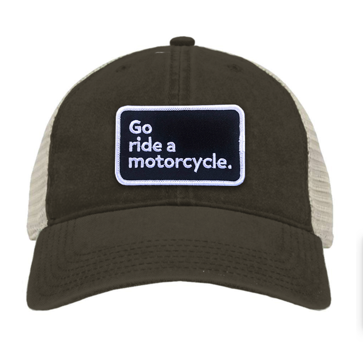 "Go ride a motorcycle" Pigment-Dyed Trucker Hat