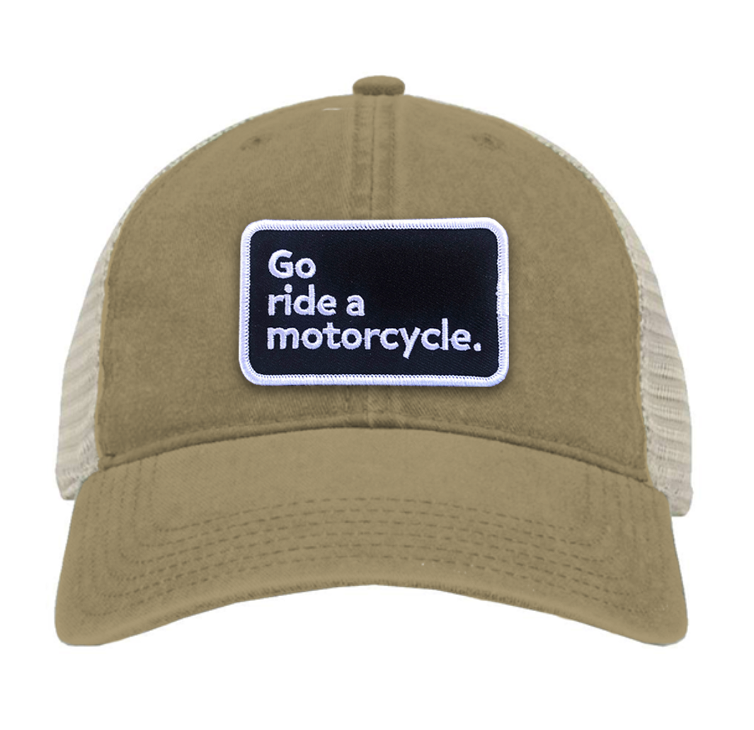 "Go ride a motorcycle" Pigment-Dyed Trucker Hat