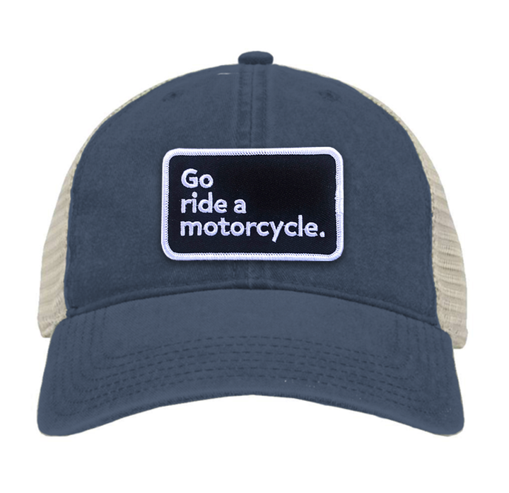 "Go ride a motorcycle" Pigment-Dyed Trucker Hat