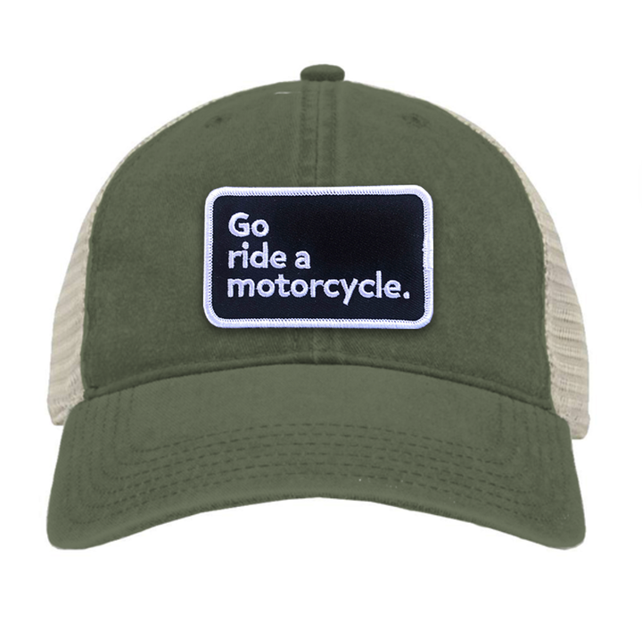 "Go ride a motorcycle" Pigment-Dyed Trucker Hat