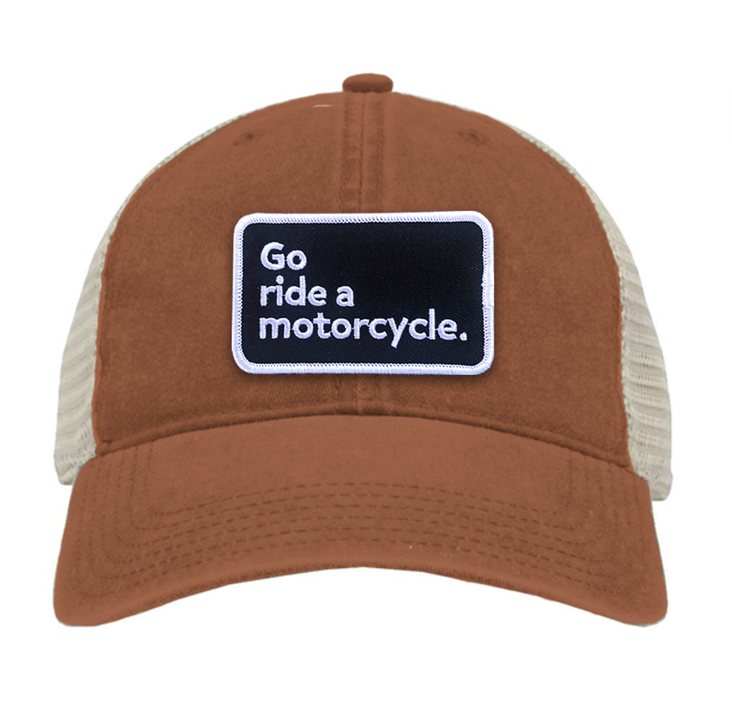 "Go ride a motorcycle" Pigment-Dyed Trucker Hat