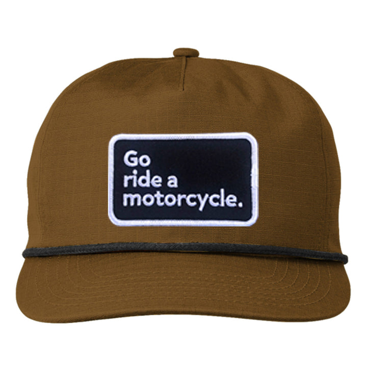 "Go ride a motorcycle" Lariat Ripstop Hat