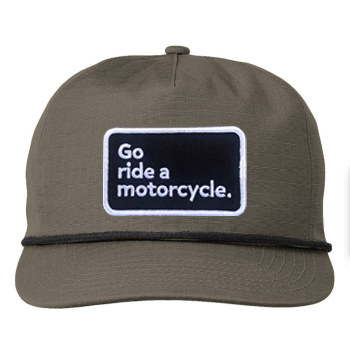 "Go ride a motorcycle" Lariat Ripstop Hat