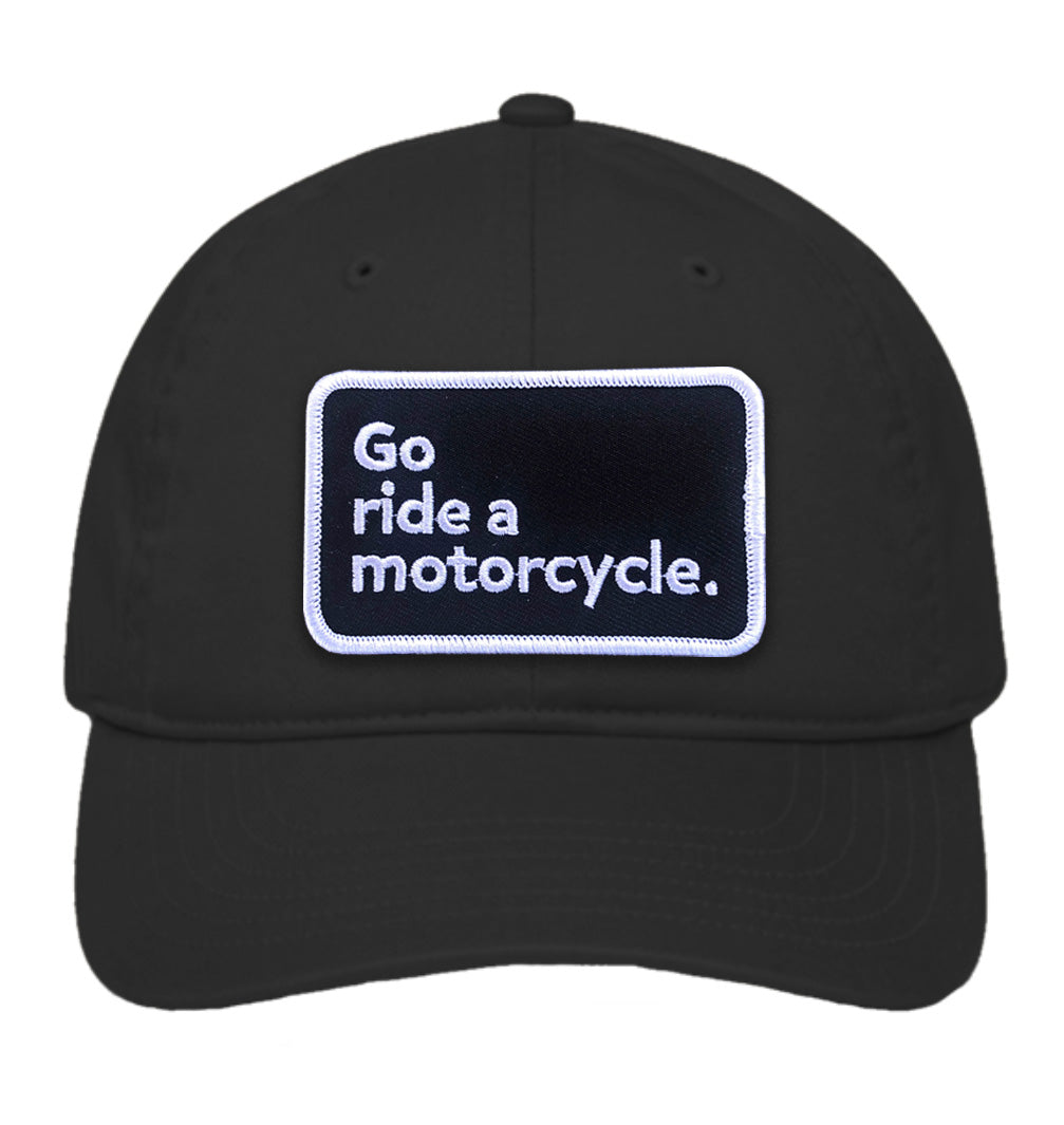 "Go ride a motorcycle" Unstructured Eco Cap