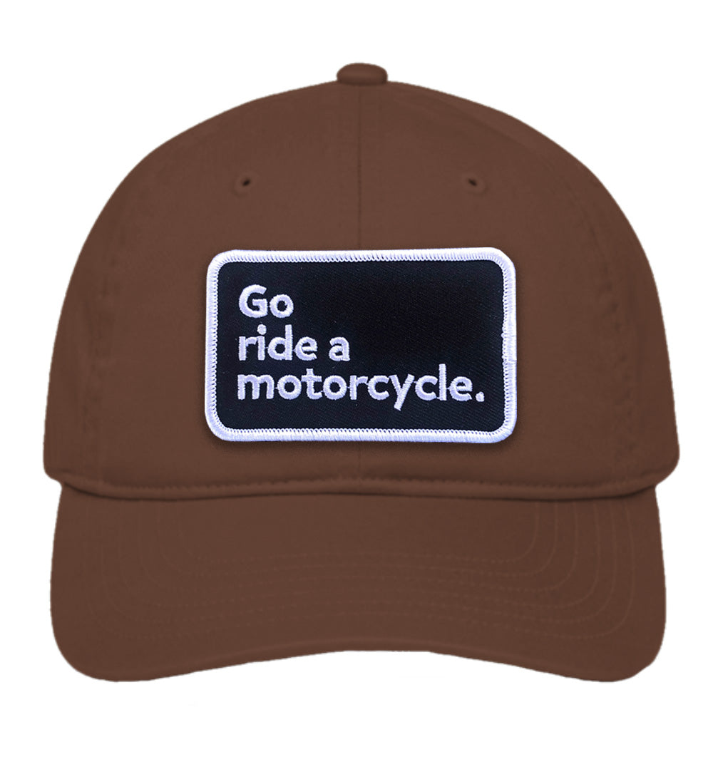 "Go ride a motorcycle" Unstructured Eco Cap