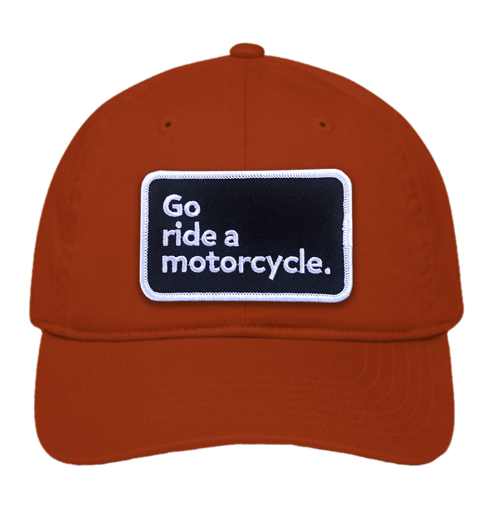 "Go ride a motorcycle" Unstructured Eco Cap